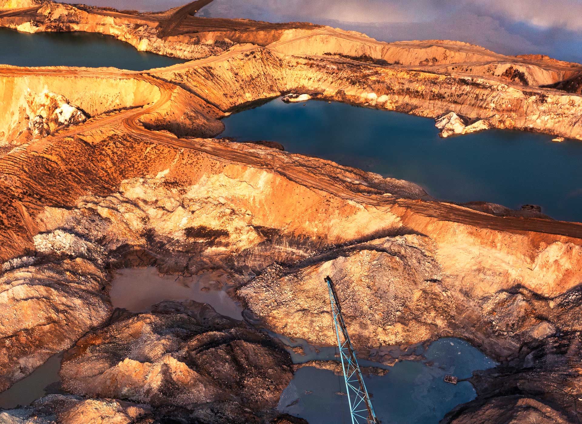 Arial shot of a mine site